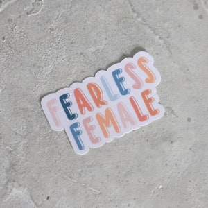 Fearless Female Feminist Sticker image 4
