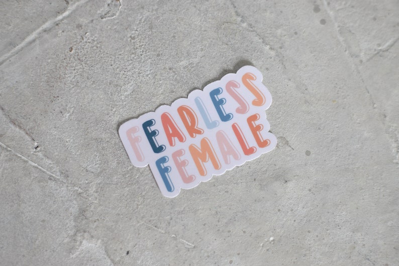 Fearless Female Feminist Sticker image 4