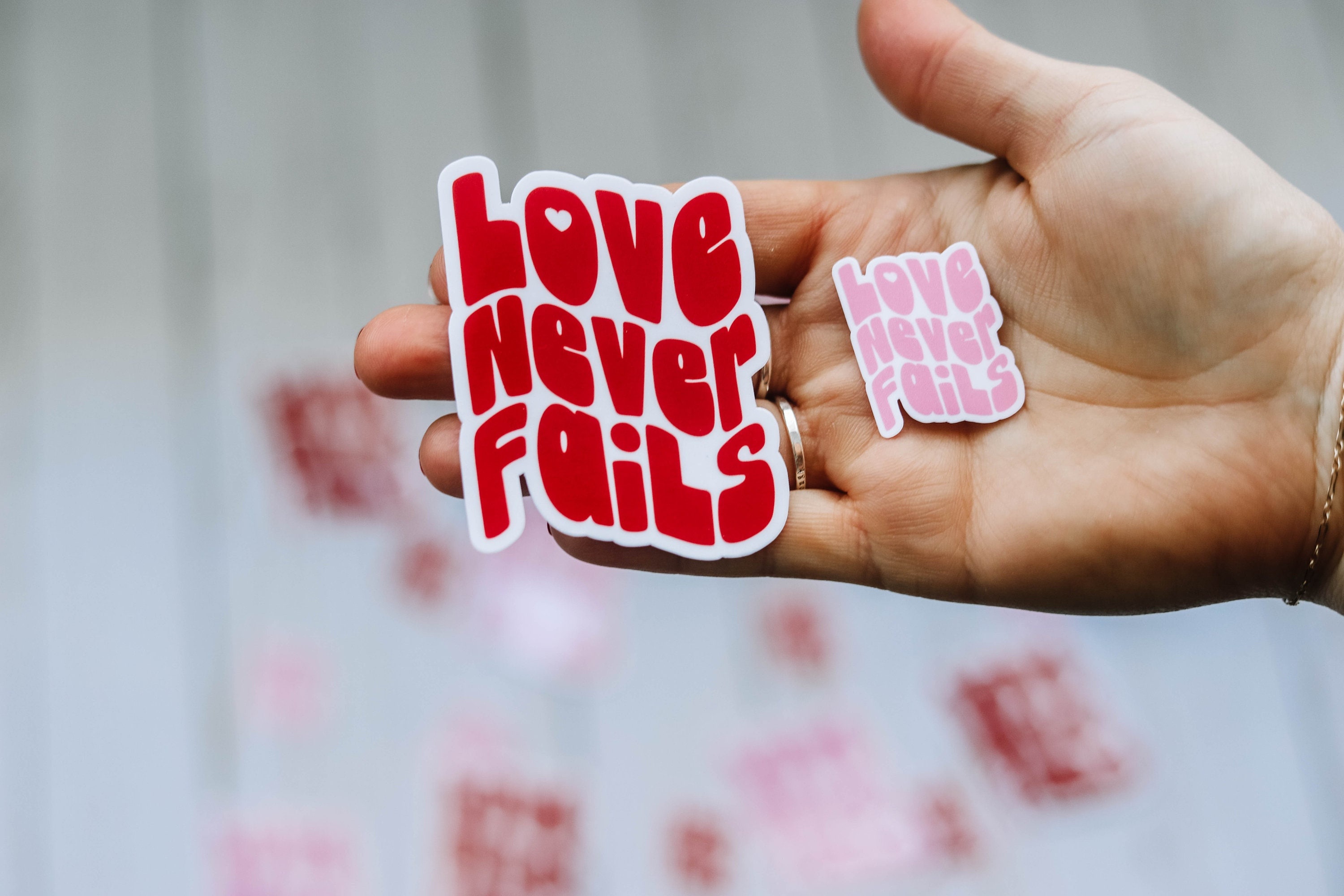 Love Never Fails Retro Font Sticker - Etsy