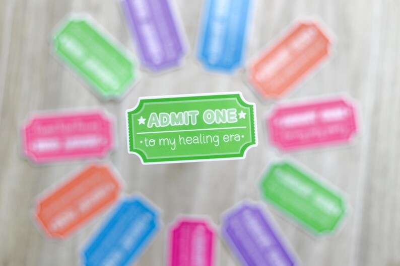 Admit One to My Healing Era | Carnival Ticket Sticker image 3