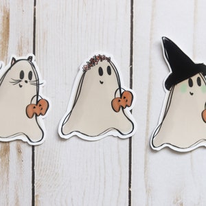 Trick or Treating Ghosts Sticker Set of 3 image 1