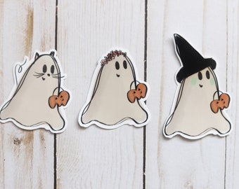 Trick or Treating Ghosts Sticker Set of 3