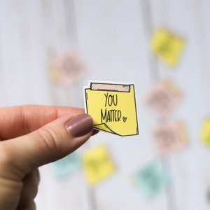 Sticky Note Affirmation Mini Sticker Set Positivity Stickers image 3