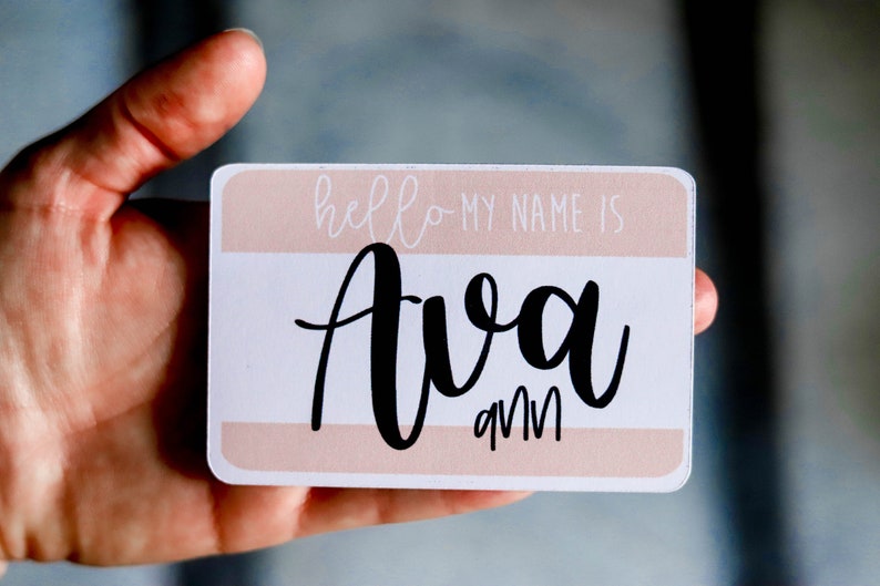 Hello I'm... Baby Name Tag Personalized Hospital Baby Etsy