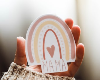 Rainbow Mama Sticker: Waterproof Laptop Sticker