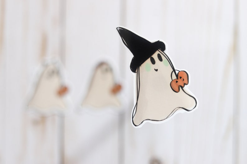 Trick or Treating Ghosts Sticker Set of 3 image 4