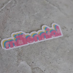 Millennial Throwback Sticker - Etsy