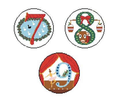 12 Days of Christmas Series Cross Stitch Pattern - All 12 Days - Etsy
