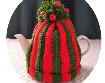 Tea cozy crochet pattern,  Christmas teapot cozy, tea cozy, teapot cover,  PDF pattern, teapot cover, teapot warmer, afternoon tea, handmade