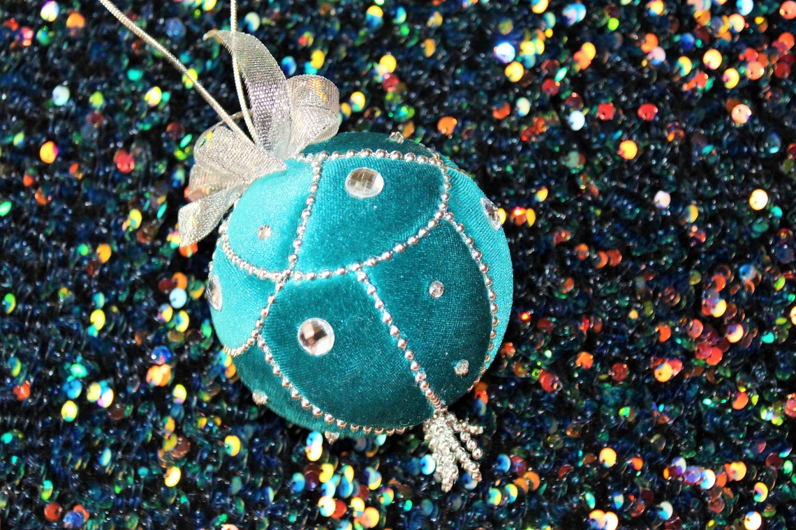 Velvet Christmas Ornaments Set Christmas Decoration Etsy Canada