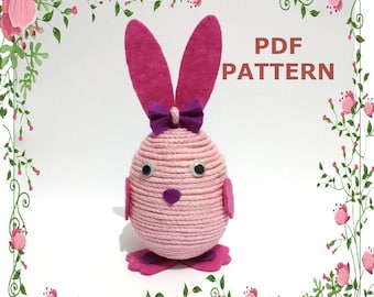 Patrón de decoración de conejito, conejito de crochet, tema de conejito, decoración de primavera, manualidades de conejito de Pascua, patrón de amigurumi, patrón de conejito, conejo de crochet