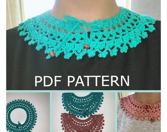 crochet collar pattern, Vintage collar pdf, handmade collar, victorian collar, lace collar pattern, Tutorial step by step, RBG iconic collar