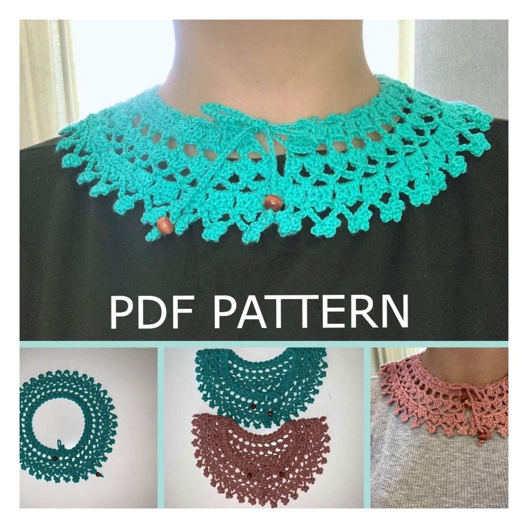 Crochet Collar Pattern Vintage Collar Pdf Handmade Collar - Etsy