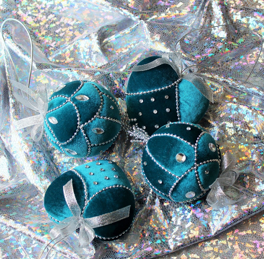 Velvet Christmas Ornaments Set, Christmas Decoration, Christmas Gift, Christmas Toy, New Year 