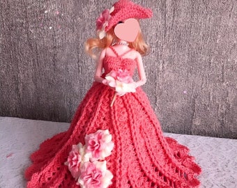Crochet doll  dress, doll accessories, handmade,  The most popular doll dress