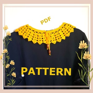 crochet collar pattern, Vintage collar pdf, handmade collar, easy crochet pattern, pdf crochet pattern victorian collar, lace collar pattern