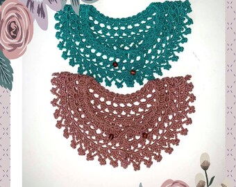 Crochet Peter Pan collar, Handmade crochet collar for women, lace collar,  handmade collar, Retro collar, Victorian collar