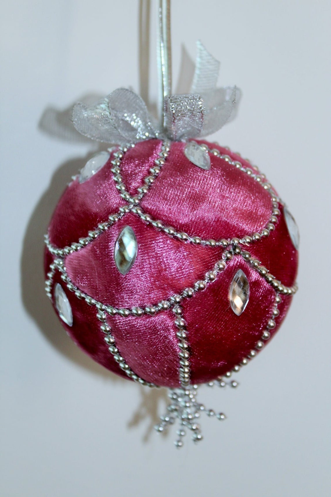 Velvet Christmas Ornaments Set Christmas Decoration Etsy