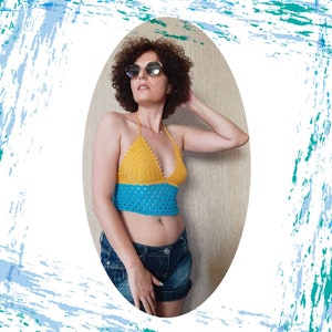 crochet top , Summer Halter Top, Summer Crop Top, Woman&#39;s top, crochet crop top,