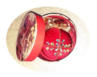 Caja de manualidades con adornos navideños de terciopelo, hazlo tú mismo, decoración navideña, regalo de Navidad, regalo de Año Nuevo, caja de manualidades navideñas para adultos