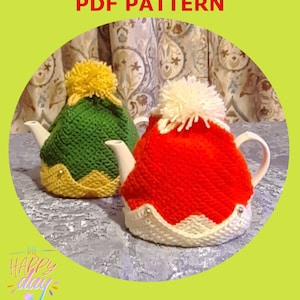 Tea cosy crochet pattern,  Christmas teapot cozy, tea cozy, teapot cover,  PDF pattern, teapot cover, teapot warmer, afternoon tea, gift