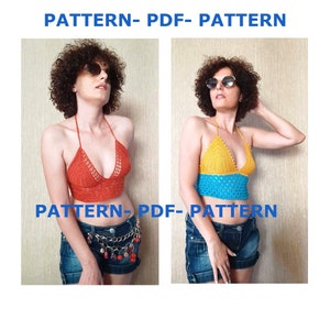 crochet top pattern, Summer Halter Top, Summer Crop Top, Woman&#39;s top, crochet patern, crochet crop top, summer top pattern, easy crochet