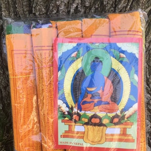 LARGE 5-STRING PACK Prayer Flag Tibetan Flags Nepal Prayer Flags Flags Spiritual Decor Home Decor Room Decor Garden Decor Wall Art