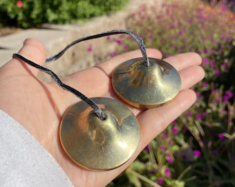 for Meditation Assistance Yhjkvl Handmade Tibetan Tingsha Tibetan Tingsha Handmade Bronzes Used for Meditation and Music 7 Cm in Diameter Unique and Unique Gift Ideas Meditation Bell