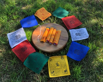 Banderas de oración tibetanas de 5 hilos: decoración espiritual para el hogar, 2,1 m