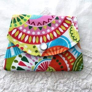 Mandala Mini Wallet - Cartera pequeña cosida a mano - Bolso pequeño, mochila, bolsillo, uso diario, viajes - Regalo hecho a mano - Titular de la tarjeta de regalo