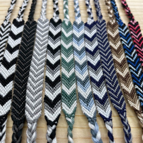 Chevron Woven Bracelets / Friendship Bracelets / Cloth Etsy