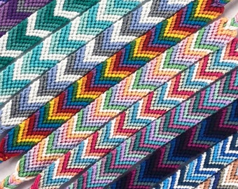 Chevron Woven Bracelets / Friendship Bracelets / Cloth Bracelets - Assorted Colors
