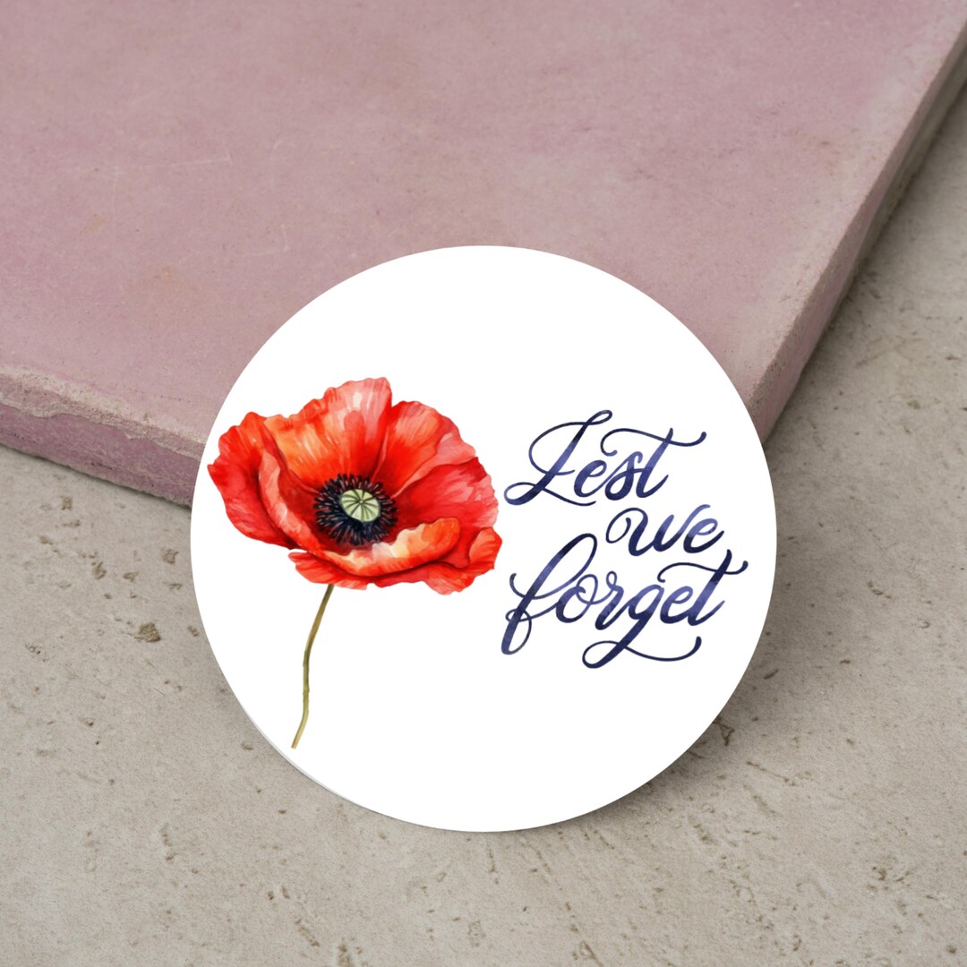 LEST WE FORGET Poppy Stickers Gloss Stickers Crafting Gift - Etsy