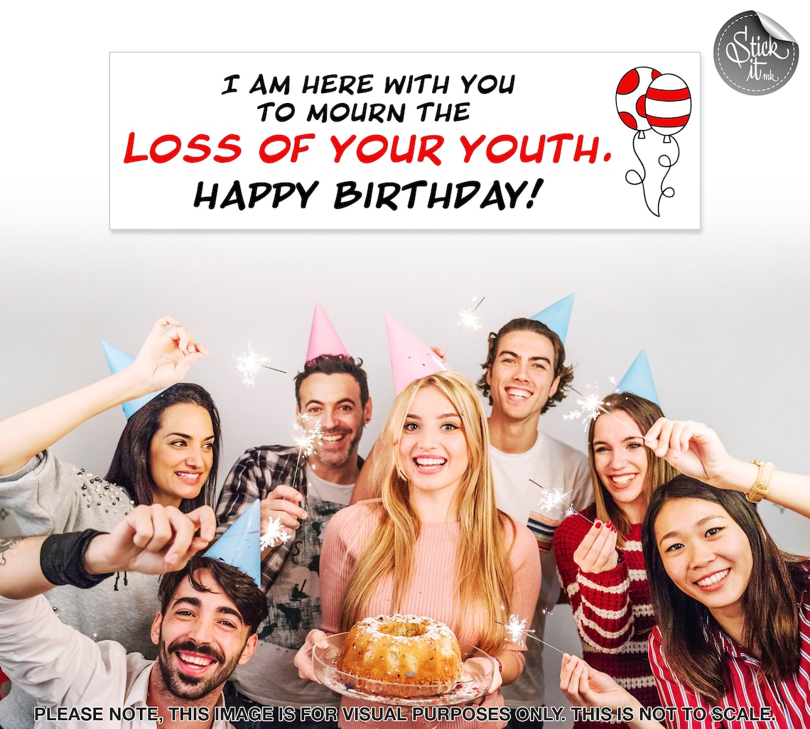 Funny Happy Birthday PVC Banner Funny Party Banner Etsy