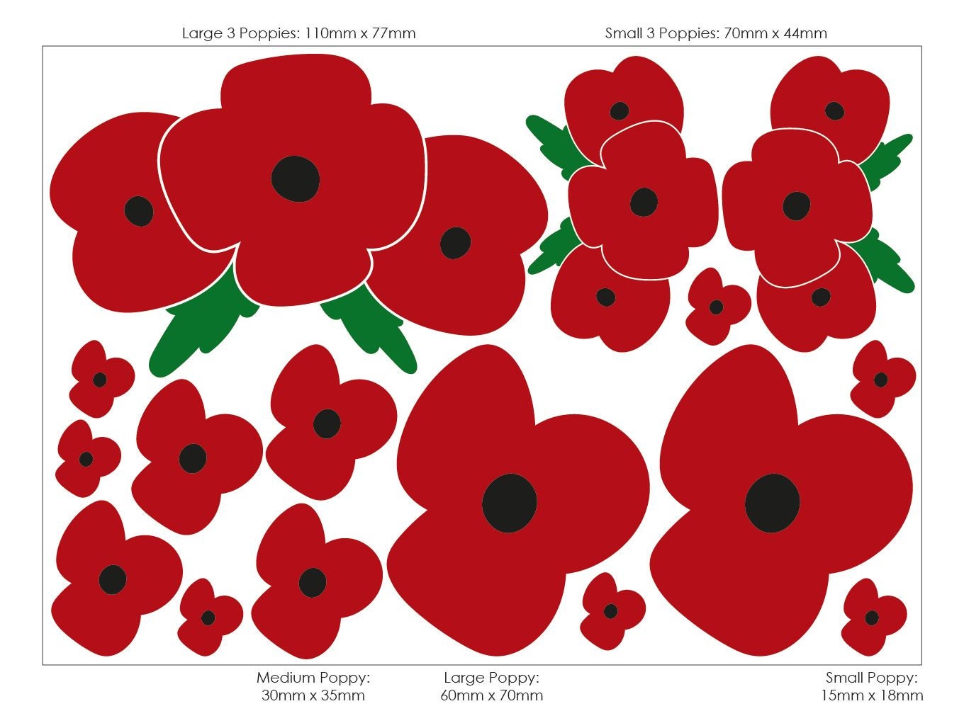 Vinyl Window Poppies Window Decals LEST WE Etsy UK