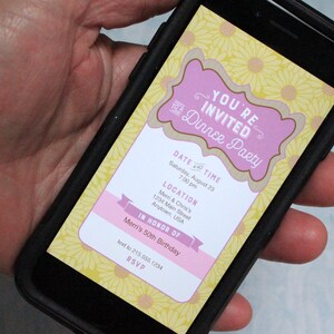 Dinner Party Text Message Invitation - Daisy