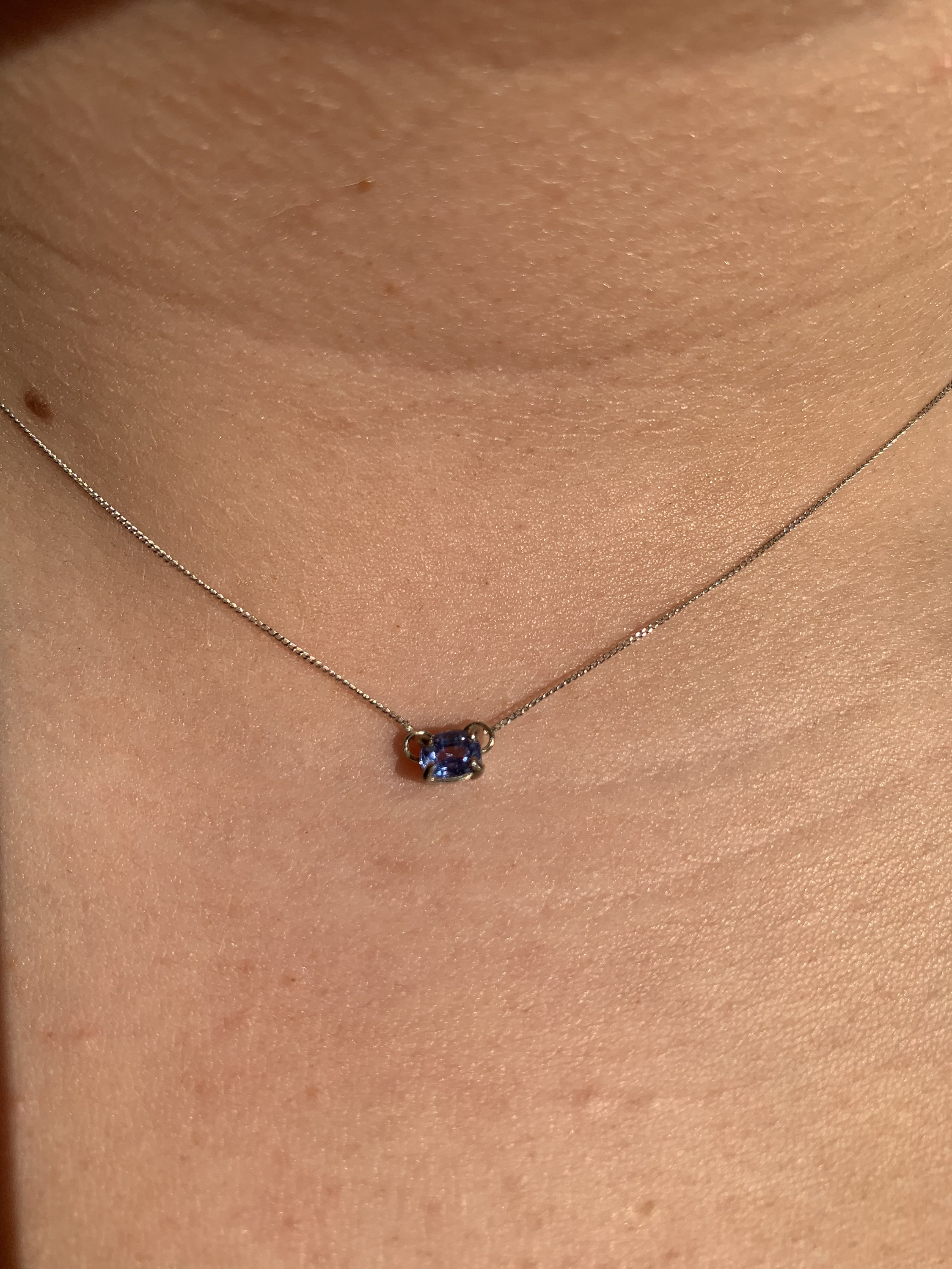 Jelly Dot Cornflower Blue Sapphire Oval Minimalist Floating Etsy