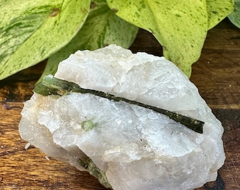 Watermelon Tourmaline In Lemurian Quartz - Heart Chakra - Rare and Powerful Crystal - Higher Heart Awakening - Ancient Wisdom and Knowledge