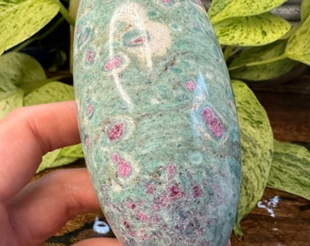 Ruby Fuchsite Shiva Lingam -  Nurturing - Love - Heart Chakra Stone  - Inner Truth - Gentle - Charged & Activated with Reiki Fire