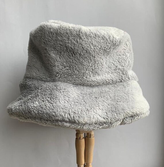 Grey Faux Fur Bucket Hat - Etsy Australia