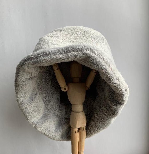 Grey Faux Fur Bucket Hat - Etsy Australia