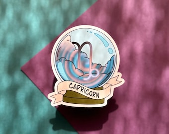 Capricorn Crystal Ball Sticker