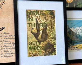 Art Print - Hang in There Sloths
