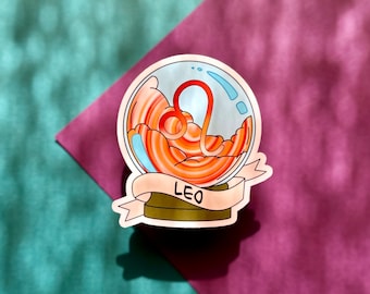 Leo Crystal Ball Sticker