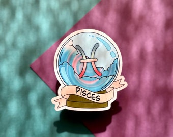 Pisces Crystal Ball Sticker