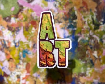 ART - Brushstrokes - Vinyl Sticker - Laptop Decal - Typography Art Sticker