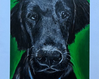 Custom Pet Portrait (hand-made with oil pastels)