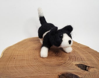 Needle Felted Boarder Collie. Plush wool figurine. Gift for pet lovers and parents. Kids soft toy. Dog portrait