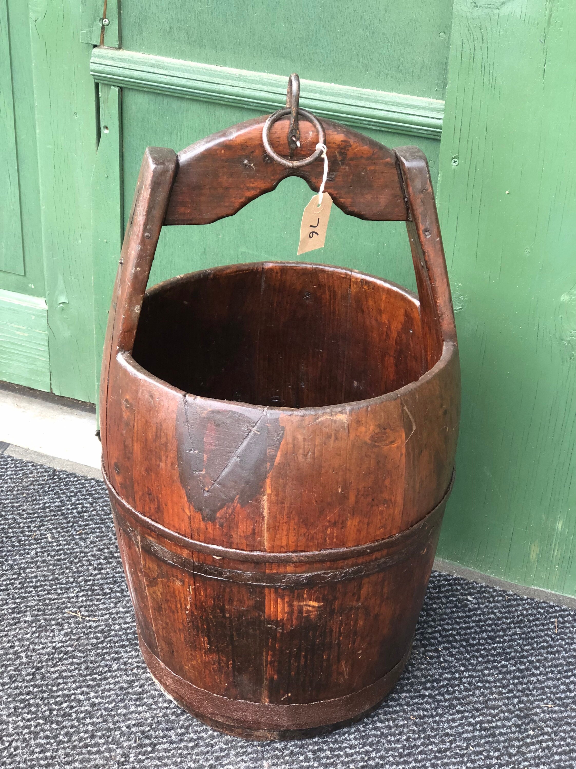 Old vintage wooden well bucket 76 free uk delivery Etsy