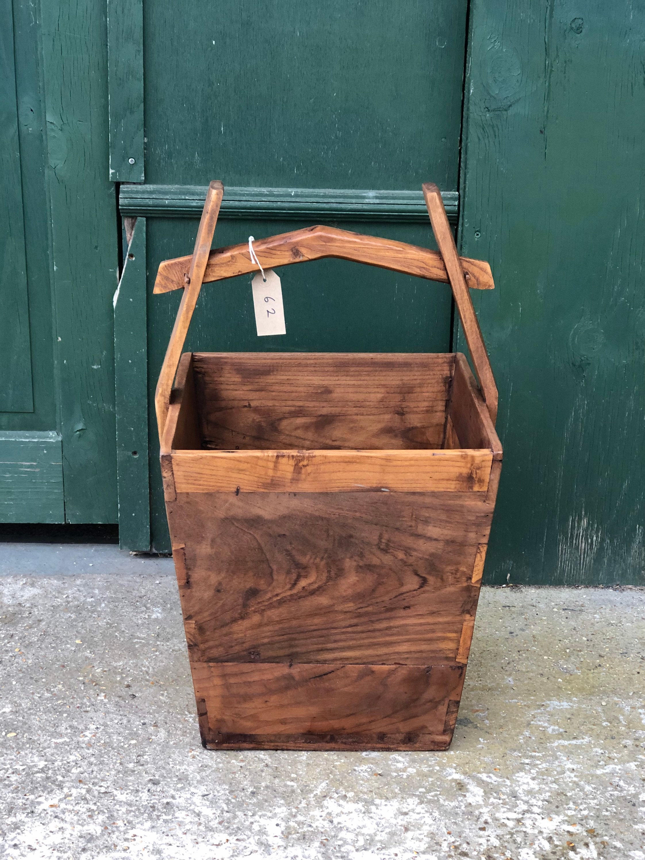 Vintage wooden rice bucket 62 FREE UK DELIVERY Etsy
